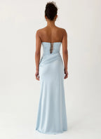 Evelina | Women’s Maxi Dress | Lace Up Corset Wedding Guest-Women Dress-Eltrendio