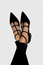 Evelyn | Women’s Pointed Toe Heels | Multi Strap Slip On-Women Shoes-Eltrendio
