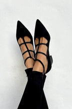 Evelyn | Women’s Pointed Toe Heels | Multi Strap Slip On-Women Shoes-Eltrendio