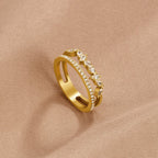 Everlune | Women’s Crystal Band Ring | Open Ring Marquise Stone Everyday Jewellery-Ring-Eltrendio