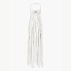 Florence | Women’s Halter Neck Maxi Dress | Twist Front Layered Hem Occasion Wear-Women Dress-Eltrendio