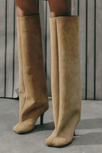 Florence | Women’s Knee High Boots | Pull On Tall Shaft Occasion Footwear-Women Shoes-Eltrendio