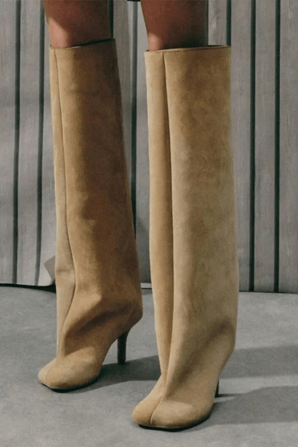 Florence | Women’s Knee High Boots | Pull On Tall Shaft Occasion Footwear-Women Shoes-Eltrendio