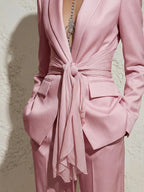 Genevieve | Women’s Two Piece Set | Tie Waist Wide Leg-Women Outfit Set-Eltrendio