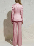 Genevieve | Women’s Two Piece Set | Tie Waist Wide Leg-Women Outfit Set-Eltrendio