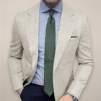 George | Men’s Textured Blazer | Notch Lapel Wedding Jacket-Men Blazer-Eltrendio