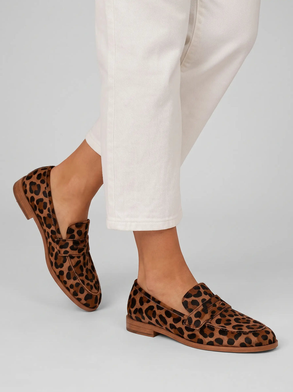 Harlow | Women’s Loafers | Leopard Print Penny-Women Shoes-Eltrendio
