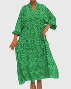 Harriet | Women's Floral Print Midi Dress | V Neck Holiday Market Dress-Women Dress-Eltrendio
