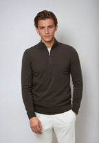 Harrison | Men's Quarter Zip Jumper | Business Casual Knitwear-Men Sweater-Eltrendio