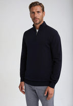 Harrison | Men's Quarter Zip Jumper | Business Casual Knitwear-Men Sweater-Eltrendio