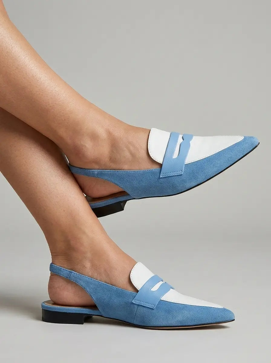 Hazel | Women’s Slingback Flats | Pointed Toe Cut Out-Women Shoes-Eltrendio