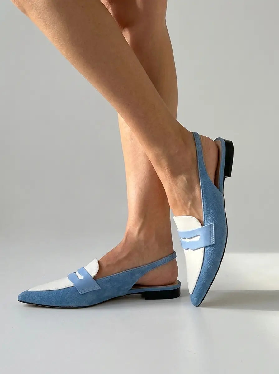 Hazel | Women’s Slingback Flats | Pointed Toe Cut Out-Women Shoes-Eltrendio
