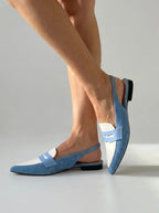 Hazel | Women’s Slingback Flats | Pointed Toe Cut Out-Women Shoes-Eltrendio
