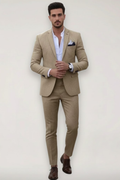 Henry | Men's Plain Suit Set | Two Piece Wedding Guest Suit-Men Outfit Set-Eltrendio