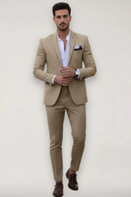 Henry | Men's Plain Suit Set | Two Piece Wedding Guest Suit-Men Outfit Set-Eltrendio