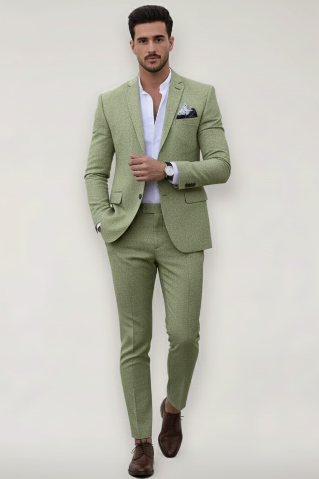 Henry | Men's Plain Suit Set | Two Piece Wedding Guest Suit-Men Outfit Set-Eltrendio