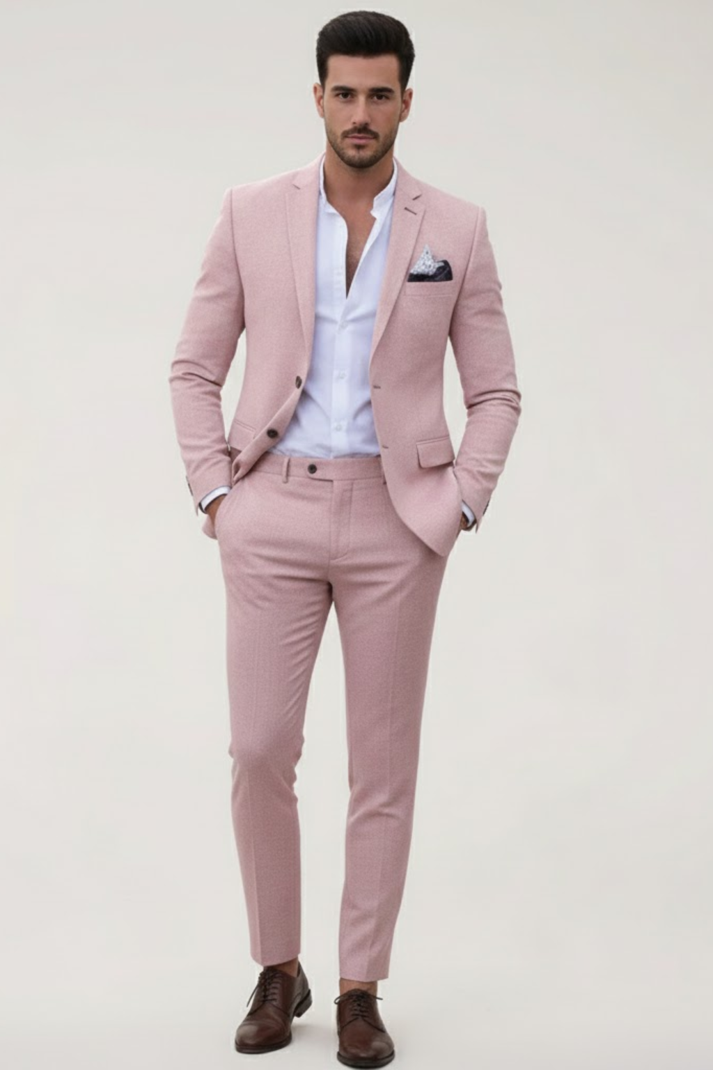 Henry | Men's Plain Suit Set | Two Piece Wedding Guest Suit-Men Outfit Set-Eltrendio