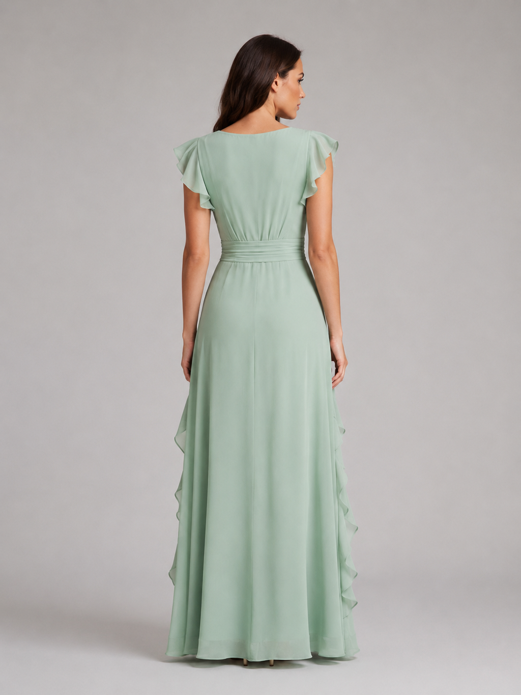 Isabelle | Women’s Maxi Dress | Ruffle Wrap Wedding Guest-Women Dress-Eltrendio