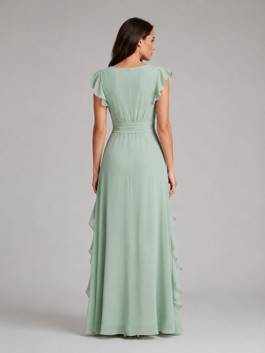 Isabelle | Women’s Maxi Dress | Ruffle Wrap Wedding Guest-Women Dress-Eltrendio