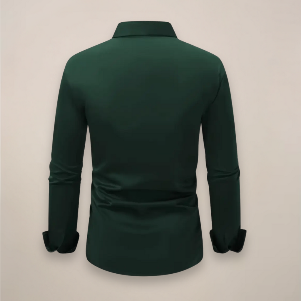 James | Men’s Button Front Shirt | Long Sleeve Wedding Shirt-Men Shirt-Eltrendio