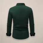 James | Men’s Button Front Shirt | Long Sleeve Wedding Shirt-Men Shirt-Eltrendio