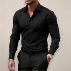 James | Men’s Button Front Shirt | Long Sleeve Wedding Shirt-Men Shirt-Eltrendio