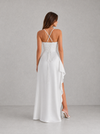 Juliette | Women’s Maxi Dress | Sweetheart Neck Split Wedding Guest-Women Dress-Eltrendio