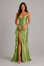Juliette | Women’s Maxi Dress | Sweetheart Neck Split Wedding Guest-Women Dress-Eltrendio