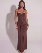 Juliette | Women’s Strapless Maxi Dress | Sequin Bodice Evening Gala Wear-Women Dress-Eltrendio