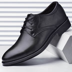 Kingsford | Men’s Lace Up Derby Shoes | Plain Toe Low Heel Formal Footwear-Men Shoes-Eltrendio