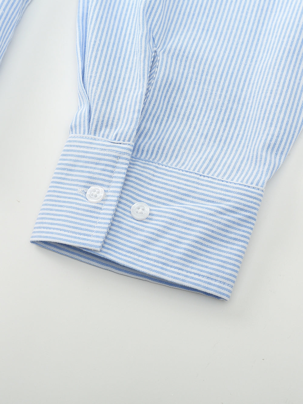 Landon | Unisex Oversized Shirt | Blue Striped Cotton Y2K Style-Eltrendio