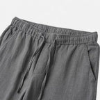 Langford | Men’s Drawstring Casual Trousers | Straight Leg Side Pockets Daily Wear-Men Pants-Eltrendio