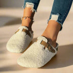 Lily | Women’s Buckle Detail Slippers | Closed Toe Slip On Indoor Footwear-Women Shoes-Eltrendio