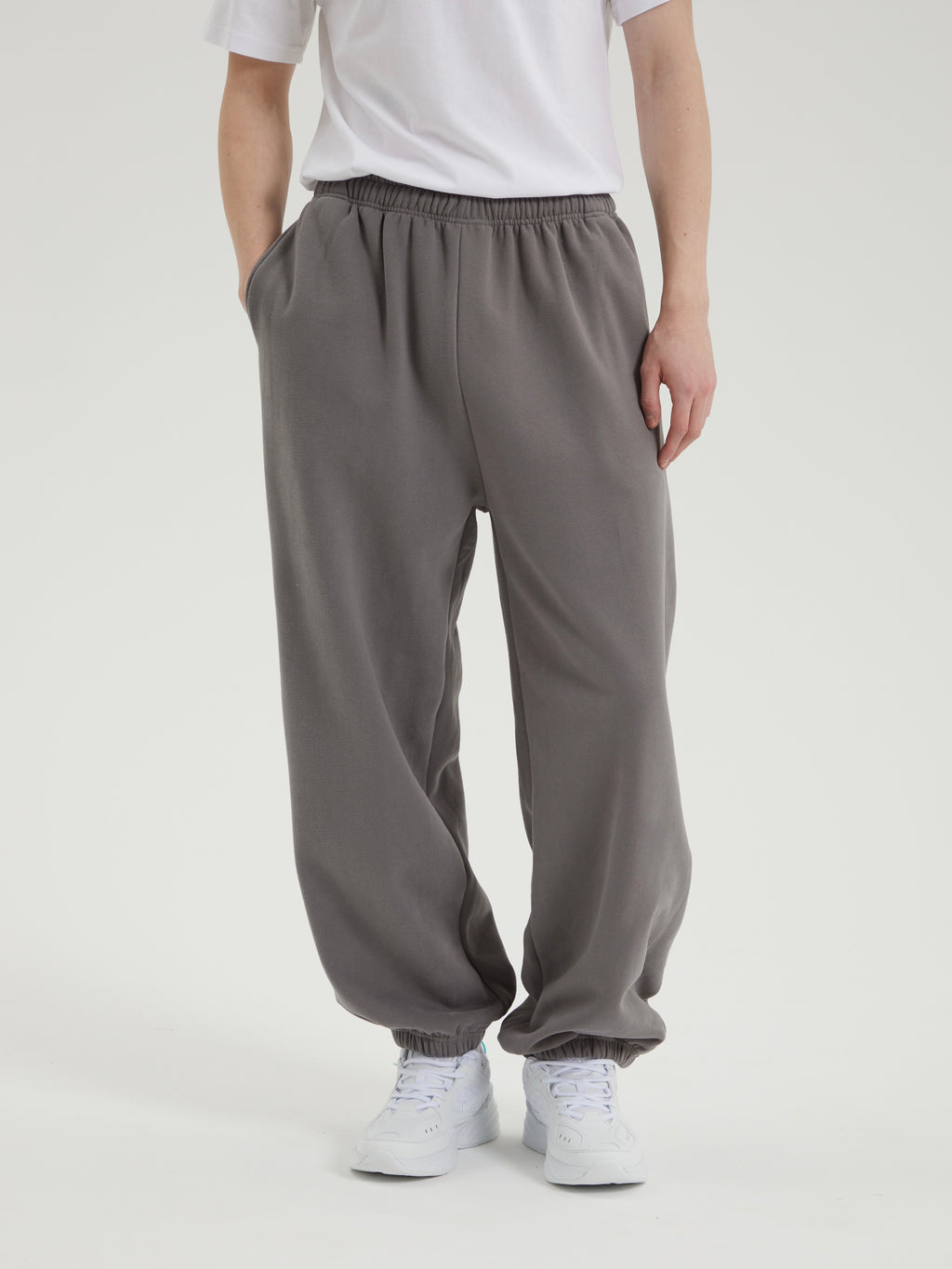 Logan | Men's Wide Sweatpants | Fleece Lined Drawstring Straight Leg-Eltrendio
