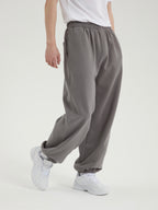 Logan | Men's Wide Sweatpants | Fleece Lined Drawstring Straight Leg-Eltrendio