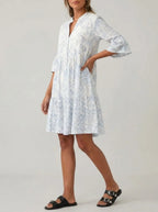 Marissa | Women’s Knee Length Dress | V Neck Holiday Wear-Women Dress-Eltrendio