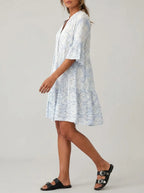 Marissa | Women’s Knee Length Dress | V Neck Holiday Wear-Women Dress-Eltrendio