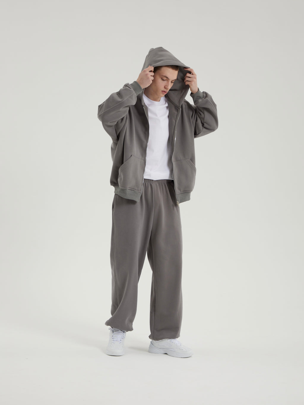 Rowan | Unisex Oversized Zip Hoodie | Fleece Lined Layering Style-Eltrendio