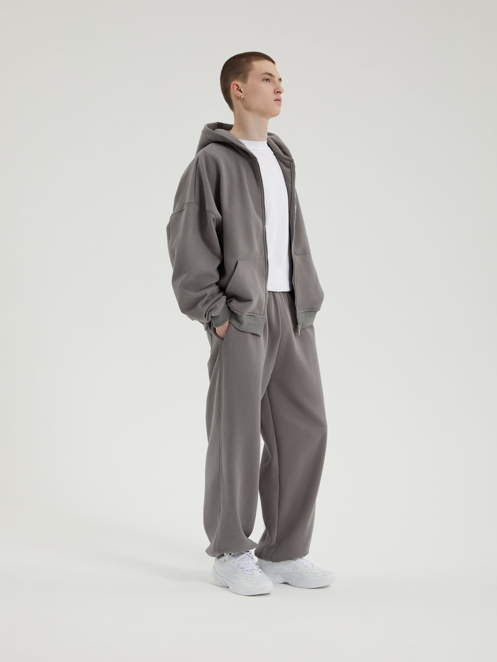 Rowan | Unisex Oversized Zip Hoodie | Fleece Lined Layering Style-Eltrendio