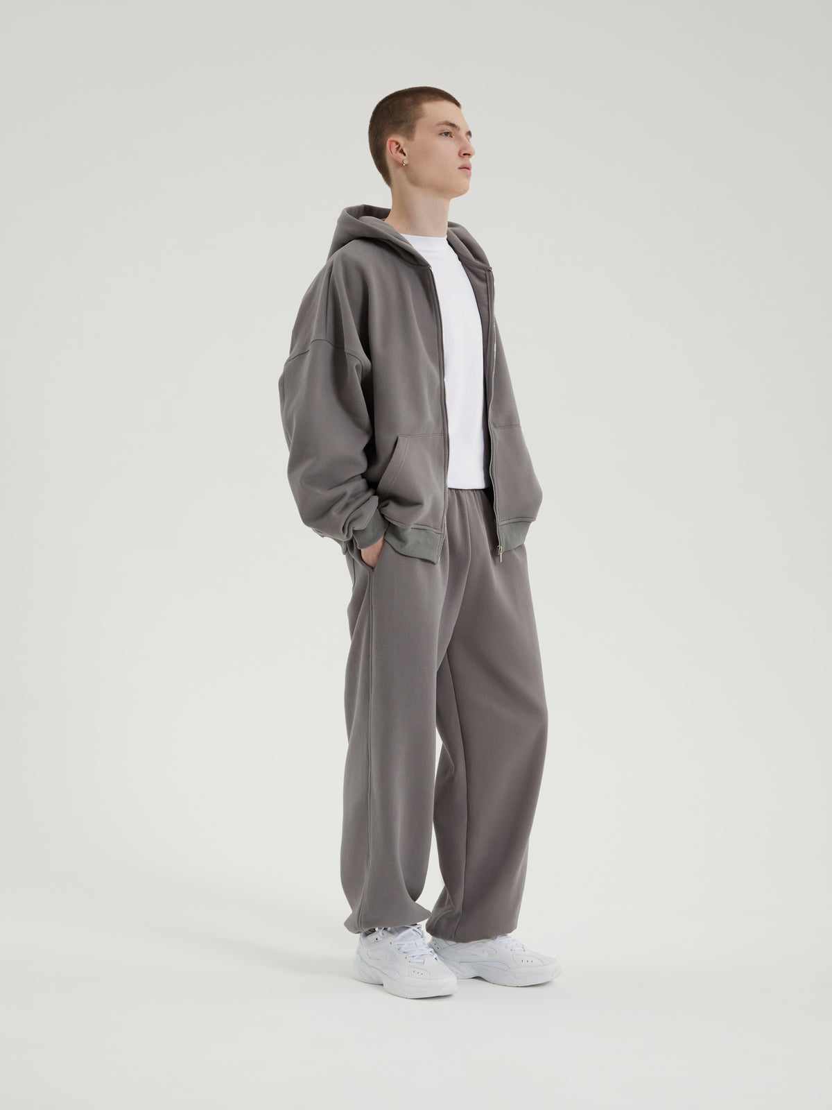Rowan | Unisex Oversized Zip Hoodie | Fleece Lined Layering Style-Eltrendio