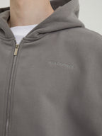 Rowan | Unisex Oversized Zip Hoodie | Fleece Lined Layering Style-Eltrendio