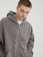 Rowan | Unisex Oversized Zip Hoodie | Fleece Lined Layering Style-Eltrendio