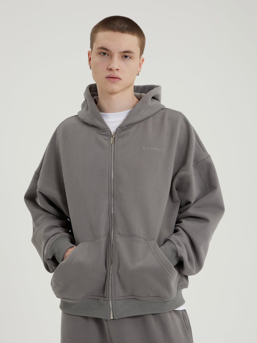 Rowan | Unisex Oversized Zip Hoodie | Fleece Lined Layering Style-Eltrendio