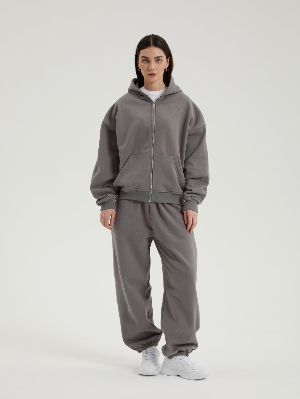 Rowan | Unisex Oversized Zip Hoodie | Fleece Lined Layering Style-Eltrendio