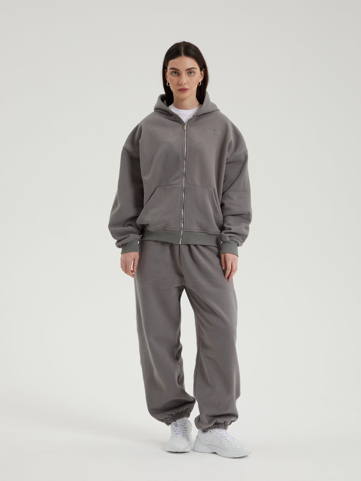Rowan | Unisex Oversized Zip Hoodie | Fleece Lined Layering Style-Eltrendio