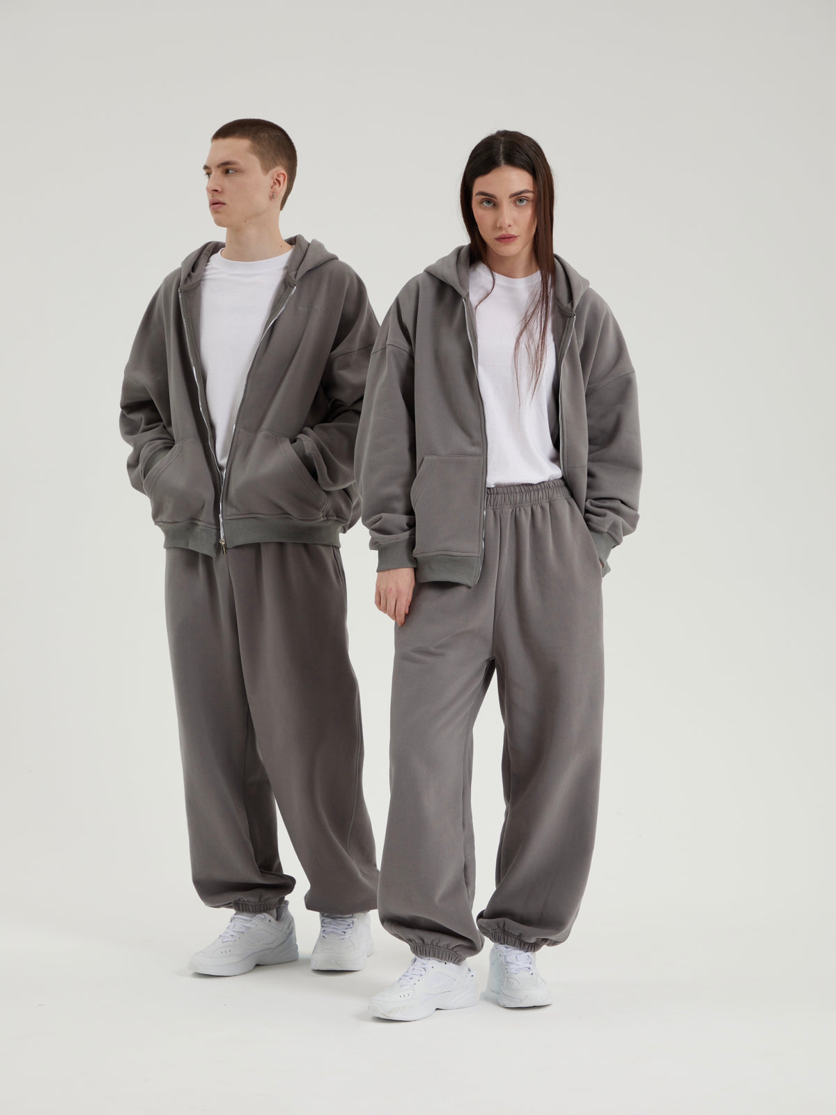 Rowan | Unisex Oversized Zip Hoodie | Fleece Lined Layering Style-Eltrendio