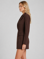 Monroe | Women’s Mini Dress | Blazer Double Breasted Cocktail-Women Dress-Eltrendio