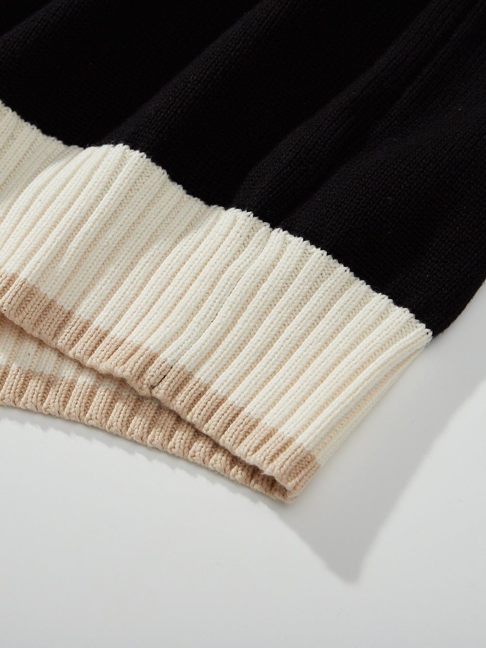 Nolan | Unisex Half Zip Polo Sweater | Oversized Striped Y2K Style-Eltrendio