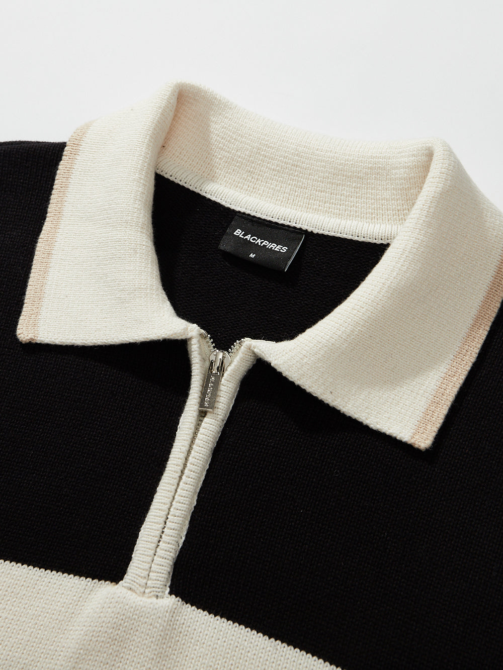 Nolan | Unisex Half Zip Polo Sweater | Oversized Striped Y2K Style-Eltrendio