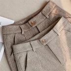 Oliver | Men's Herringbone Trousers | High Waist Smart Casual Trousers-Men Pants-Eltrendio